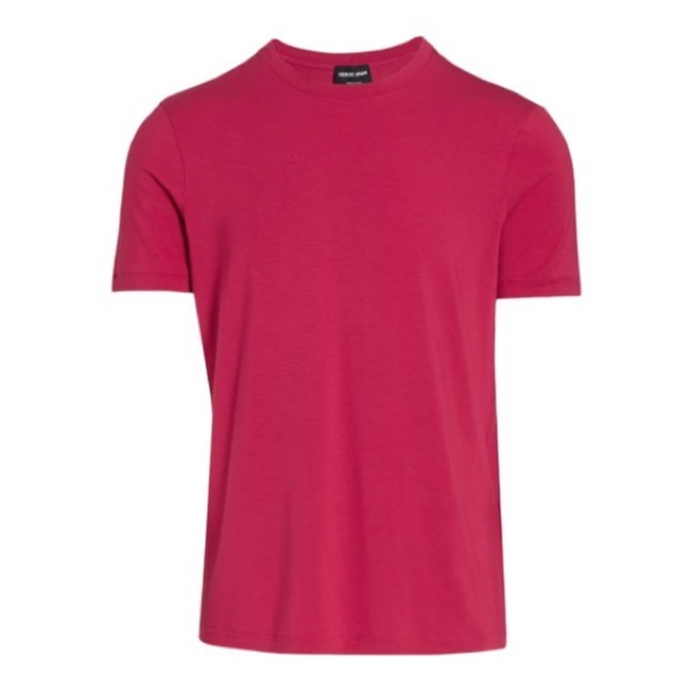 ✨🌟👕Giorgio Armani Viscose Crewneck T-Shirt 🔥 Size: 50 COLOR: Pink